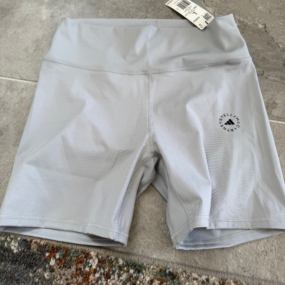Adidas by Stella McCartney Running Carrera Shorts in Clear Onix Size Large